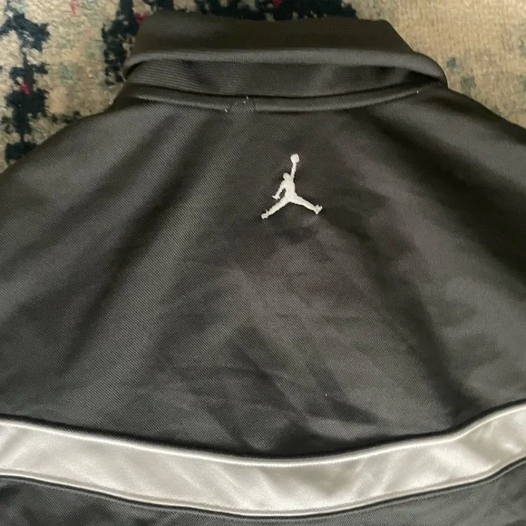 MeAir Jordan Sweater Dark Gray and White Track Jacket - Picture 8 of 11